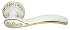 Ручка дверная MORELLI MH-36-CLP W/PG «CATHERINE», цвет — белый/золото