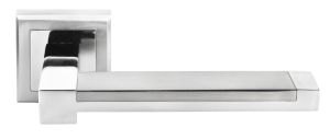 Ручка дверная MORELLI MH-39 SC/CP-S «Sanibell», цвет – матовый хром/полированный хром