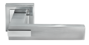 Ручка дверная MORELLI MH-43 SC/CP-S, цвет — матовый хром/полированный хром