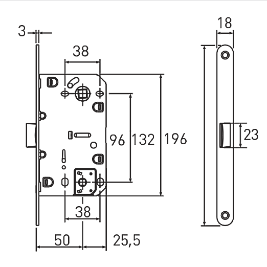 Защелка магнитная сантехническая Archie LM 5212OL B латунь