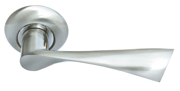 Ручка дверная MORELLI MH-01 SN «КАПЕЛЛА», цвет — белый никель