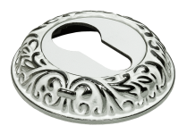 Накладки на ключевой цилиндр MORELLI MH-KH-CLP W/PC, цвет — белый/хром