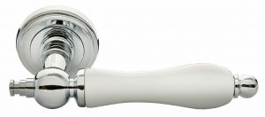 Ручка дверная MORELLI MH-42-CLASSIC PC/W, цвет — хром/белый