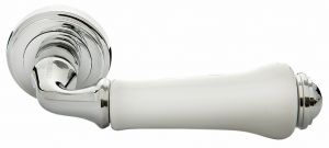 Ручка дверная MORELLI MH-41-CLASSIC PC/W, цвет — хром/белый
