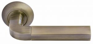 Ручка дверная MORELLI MH-11 MAB/AB » МОЗАИКА», цвет — матовая античная бронза/античная бронза