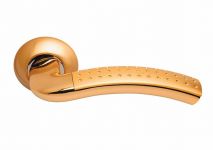 Ручка дверная ARCHIE S010 59IIP матовое золото (перфорация)