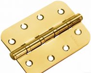 Петля MORELLI стальная универсальная скругленная MS-C 100X70X2.5-4BB SG, цвет — матовое золото