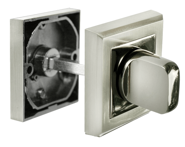 Завертка сантехническая MORELLI MH-WC-S SN/BN, цвет — белый никель/черный никель